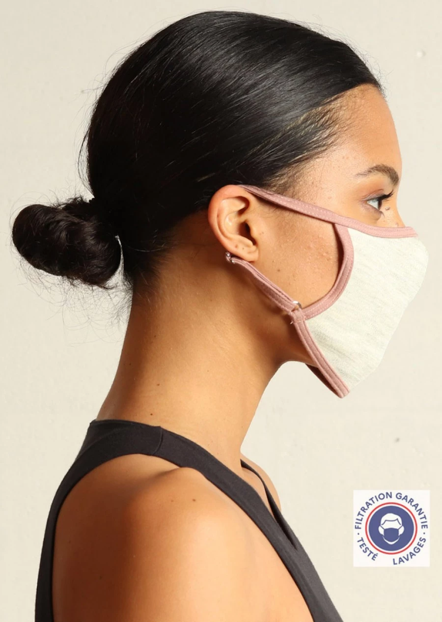Masque de protection du visage lavable et réutilisable 100% coton Bio